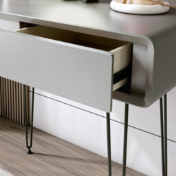 CARME Home Piper Mocha Dressing Table With Belle Led Mirror - thumbnail 4