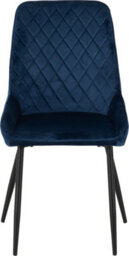 Seconique Athens Round Dining Set With Avery Chairs - Concrete Effect/black/sapphire Blue Velvet - thumbnail 8