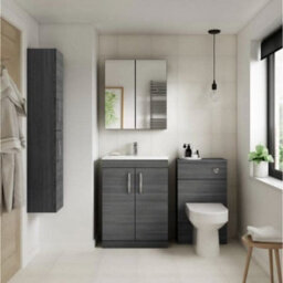 Nuie 300mm Tall Unit (2 Door),nuie Athena 2 Door Wall Hung Tall Storage Unit 300mm Wide - thumbnail 4
