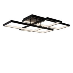 Lucide Lokero Flush Ceiling Light - Led Dim. Cct 1X60W 2700K/4000K - Black - thumbnail 3