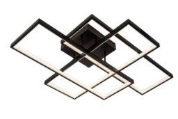 Lucide Lokero Flush Ceiling Light - Led Dim. Cct 1X60W 2700K/4000K - Black - thumbnail 1