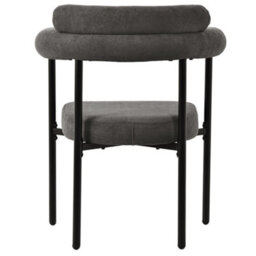 Abrihome Modern Armchair Dining Set Of 2 In Faux Suede, With Comfortable Armrests, Grey - thumbnail 6