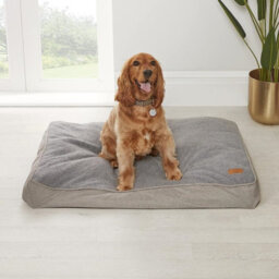 Gr8 Home Chunky Plush Quilted Dog Cat Pet Mattress Cushion Crate Pad Silver 100X70X11Cm - thumbnail 2