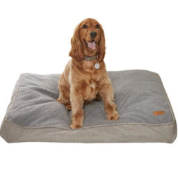 Gr8 Home Chunky Plush Quilted Dog Cat Pet Mattress Cushion Crate Pad Silver 100X70X11Cm