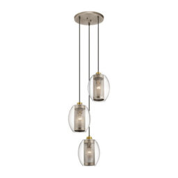 Luminosa Lighting Elstead Kichler Asher Dome Pendant Ceiling Light Antique Pewter - thumbnail 2