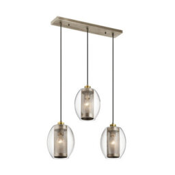 Luminosa Lighting Elstead Kichler Asher Dome Pendant Ceiling Light Antique Pewter - thumbnail 4
