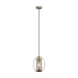 Luminosa Lighting Elstead Kichler Asher Dome Pendant Ceiling Light Antique Pewter