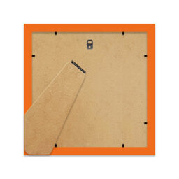 "7X7"" Orange Picture Frame - 7X7"" Square Frame With 5X5"" Mount For 7X7""/5X5"" Pictures Vintage Style Thin Edge, 1 Pack" - thumbnail 3