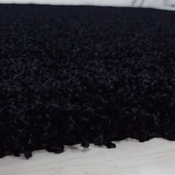 Abaseen 120Cm Black Thick Pile Soft Shaggy Modern Circluar Rug - thumbnail 2