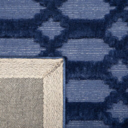 Beliani Rug Cizre Navy Blue 160 X 230 Cm Viscose - thumbnail 6