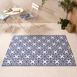 OHS Leaf Outdoor Rug Tropical Garden Area Mat Waterproof, Mono - 120 X 170Cm - thumbnail 2