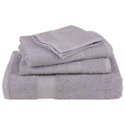Berkfield 6 Piece Towel Set Grey 360 Gsm 100% Cotton - thumbnail 4