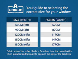 A.unique Home Premium Quality Trimmable Square Eyelet Window Roller Blind - 3Ft - Duck Egg - 90Cm (W) X 170Cm (L) - thumbnail 5