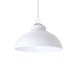 White Metal Easy Fit Ceiling Lamp Shade (D)29Cm Pendant Hanging Light Shade - thumbnail 9