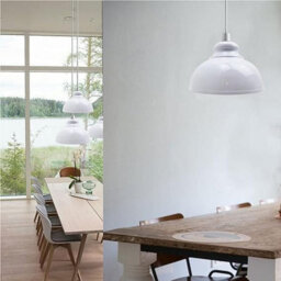 White Metal Easy Fit Ceiling Lamp Shade (D)29Cm Pendant Hanging Light Shade - thumbnail 4
