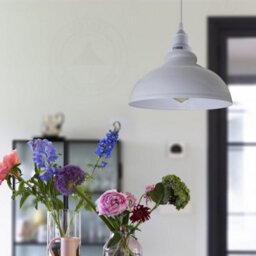 White Metal Easy Fit Ceiling Lamp Shade (D)29Cm Pendant Hanging Light Shade - thumbnail 5