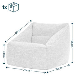 Icon Natalia Woven Armchair Bean Bag, Natural - thumbnail 3