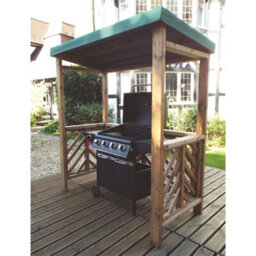 Marlborough Traditional Yogorm Bbq Shelter With A Green Waterproof Cover