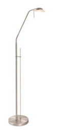 Luminosa Lighting Luminosa Madrid Led Reading Floor Lamp Brushed Steel