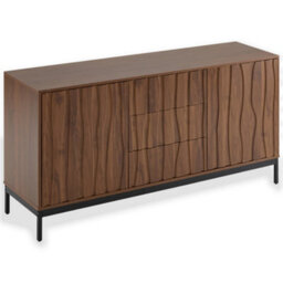 Btm 150X40X80Cm Dark Oak Sideboard, 3 Drawers, Large Storage Cabinet, Midcentury Design - thumbnail 9