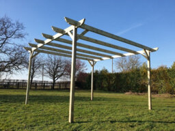 Arbor Garden Solutions Corbel Wooden Garden Pergola Kit, 1.8M X 4.2M (Natural Finish) - thumbnail 6