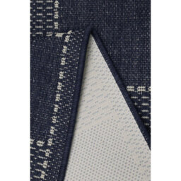 Melrose County Flatweave Navy Check Design Indoor Non-Slip Large Area Rug 160/225Cm - thumbnail 5