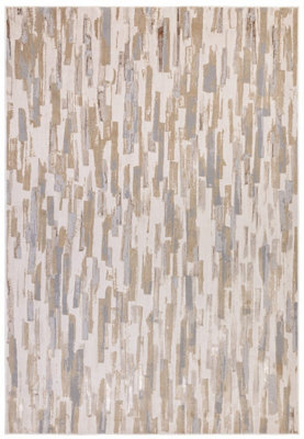 Luxurious Beige Abstract Modern Easy To Clean Rug For Dining Room Bedroom & Living Room-200Cm X 290Cm - image 1