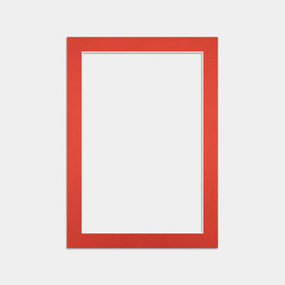 Ak Frames 7X5 Poppy Red Picture Mounts To Fit 6X4 Aperture Size - Mount Board Only (No Frame Included) - image 1