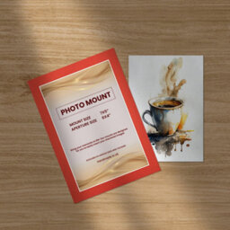 Ak Frames 7X5 Poppy Red Picture Mounts To Fit 6X4 Aperture Size - Mount Board Only (No Frame Included) - thumbnail 5