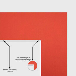 Ak Frames 7X5 Poppy Red Picture Mounts To Fit 6X4 Aperture Size - Mount Board Only (No Frame Included) - thumbnail 2