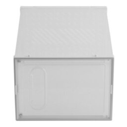 Darphe White 12-Piece Plastic Folding Shoe Box Storage Box - thumbnail 4