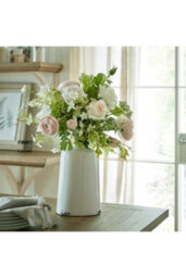 Palest Pink Tea Rose - Elegant Faux Flower For Bouquets & Decor - thumbnail 5