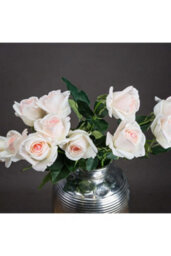 Palest Pink Tea Rose - Elegant Faux Flower For Bouquets & Decor - thumbnail 2
