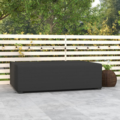 Outsunny Uv Rain Protective Cover Or Garden Wicker Rattan Black - image 1