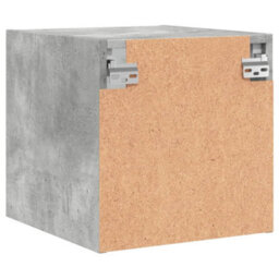 Berkfield Bedside Cabinet With Glass Door Concrete Grey 35X37X35 Cm - thumbnail 8