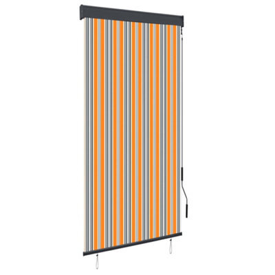 Berkfield Outdoor Roller Blind 100X250 Cm Yellow And Blue - image 1