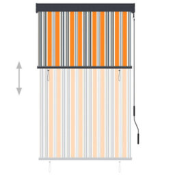 Berkfield Outdoor Roller Blind 100X250 Cm Yellow And Blue - thumbnail 3