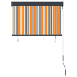 Berkfield Outdoor Roller Blind 100X250 Cm Yellow And Blue - thumbnail 4