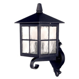 Ip44 Rated Outdoor Wall Light - Durable Die Cast Aluminium With Black Finish And E27 Led Bulb