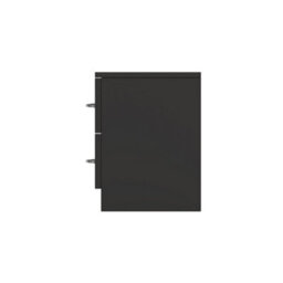 Fwstyle 2 Drawer Bedside Chest Black Gloss Nightstand Bedroom Furniture - thumbnail 6