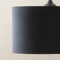 Valuelights Reni Black Velvet & Gold Drum Shade 3 Drop Bar Black Diner Ceiling Pendant Light - thumbnail 4