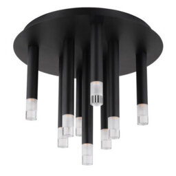 Luminosa Lighting Luminosa Ryan Multi Arm Semi Flush Ceiling Lamp Matt Black 9X G9 - thumbnail 2