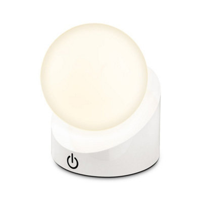 Briloner Sora White Mini Led Desk Light Table Bedside Lamp Cordless Dimmable Ip54 Outdoor - image 1