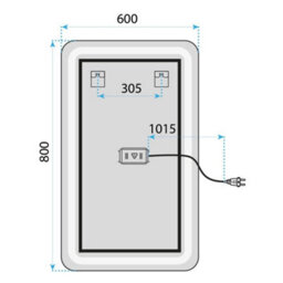 Mirror Rea Marlo 80X60 Led, Rectangular - thumbnail 7