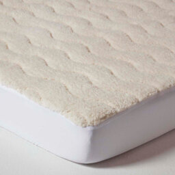 Homescapes Luxury Thick Fleece Mattress Topper, Euro 160 X 200 Cm