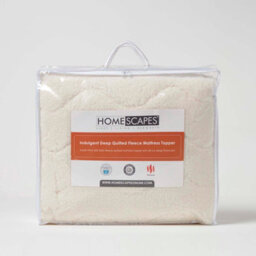 Homescapes Luxury Thick Fleece Mattress Topper, Euro 160 X 200 Cm - thumbnail 5