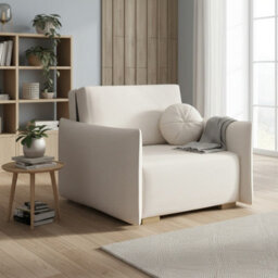 Armchair Viva Glov I With Sleep Function Storage Chipboard Foam Sinuous Spring Wooden Frame 104X98X85Cm White - thumbnail 2