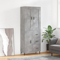 Berkfield Highboard Concrete Grey 69.5X34X180 Cm Engineered Wood - thumbnail 1
