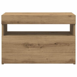 Berkfield Modern Tv Cabinets With Led Lights 2 Pcs Artisan Oak Engineered Wood - thumbnail 7