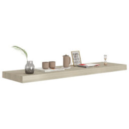 Berkfield Floating Wall Shelves 4 Pcs Oak 90X23.5X3.8 Cm Mdf - thumbnail 7